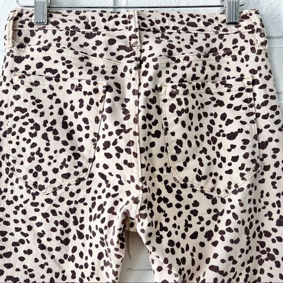 Banana Republic High Rise Skinny Brown Beige Animal Print Skinny Jeans 25p - Picture 9 of 12